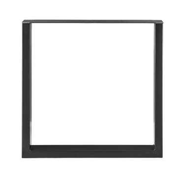 Stalen onderstel set van 2 U tafelpoot 70x72 cm zwart [en.ca, Verzenden, Nieuw