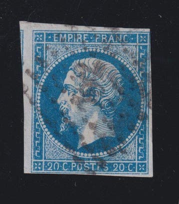 Frankrijk 1854 - Empire zonder randperforatie, nr. 14Ah,, Gestempeld