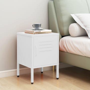 Slaapkamer Kastje Wit | 51% Korting | B-keuze, Minder dan 45 cm, Metaal of Aluminium, Ophalen of Verzenden, Zo goed als nieuw