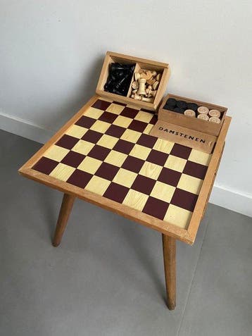 Schaakspel - schaakspel damspel schaakbord - Hout
