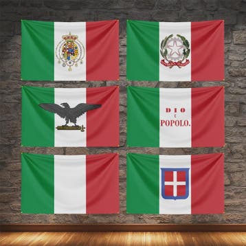 Italiaanse Vlag Wanddecoratie - Enkelzijdig Bedrukt, Verzenden, Nieuw