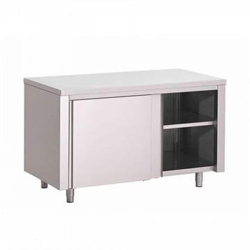 RVS Werktafel met schuifdeuren 2000 x 700 x 900 mm, Ophalen of Verzenden, Nieuw zonder verpakking