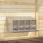 vidaXL Kippennestkast met 4 vakken gegalvaniseerd metaal, Verzenden, Nieuw