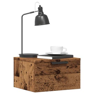 vidaXL Nachtkastjes wandgemonteerd 2 st 34x30x20 cm oud, Minder dan 45 cm, Verzenden, Nieuw, Minder dan 55 cm