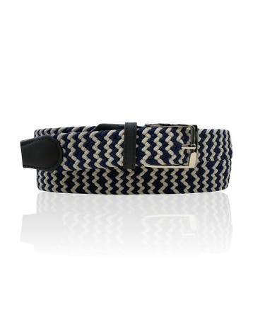 Mooie Elastische riem blauw, wit in de Aanbieding!, Kleding | Heren, Nieuw, Riem of Ceintuur