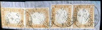 Italiaanse oude staten - Sardinië 1858/1863 - De zeldzame, Gestempeld