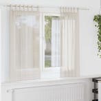 vidaXL Gordijnen voile met Tab Top 2 st crèmekleurig, Huis en Inrichting, Verzenden, Nieuw, Crème