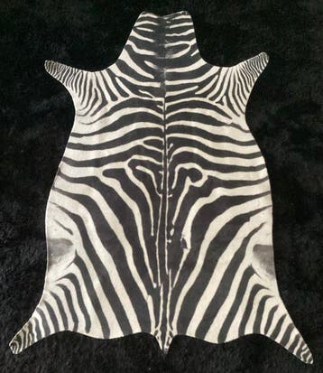 Vloerkleed - 180 cm - 120 cm - Zebra imitatie