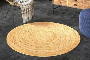 Rond vloerkleed PURE NATURE 120cm Jute handgeweven, Ophalen of Verzenden, Nieuw