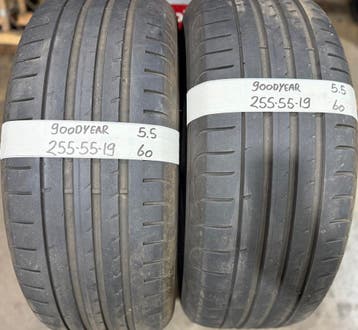 2x255-55-19 Goodyear Zomer 2x5.5m €60 PerBand 255 55 19, Gebruikt, 255 mm, Band(en), Personenwagen