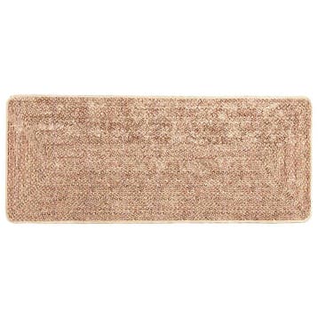 vidaXL Vloerkleedloper MARSA Bruin 100 x 200 cm Polyester en, Verzenden, Nieuw, Geel