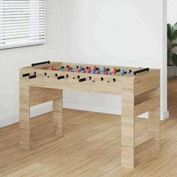 vidaXL Honkbaltafel Sonoma Eiken 125 x 60,5 x 80 cm Bewerkt, Kinderen en Baby's, Speelgoed | Voetbaltafels, Verzenden, Nieuw