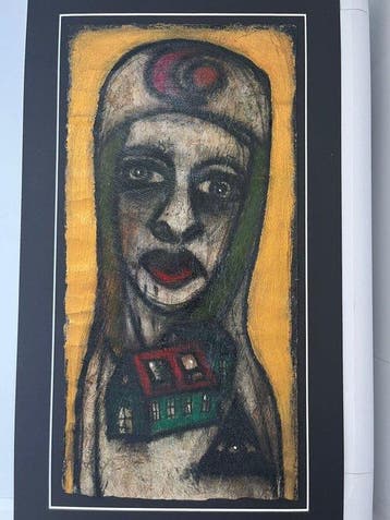 Rubén Maya Moreno (1964) - Figura ritual sobre papel amate, Antiek en Kunst