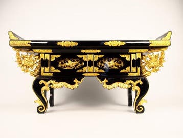 Bijzettafel - Hout, Luxe sutra-bureau voor het