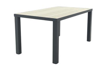 VDG Nola tuintafel 160x90 cm. - Antraciet/Houtlook, Verzenden, Nieuw, Rond, Overige materialen