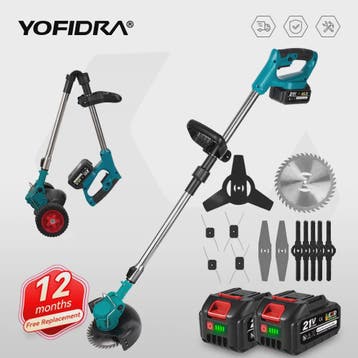 YOFIDRA Accu Grasmaaier & Trimmer - 100-135cm Verstelbaar -, Verzenden, Nieuw
