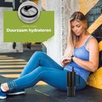 HI NATURE™ Luxe RVS Thermosbeker met Handvat en Rietje 1.2, Ophalen of Verzenden, Zo goed als nieuw