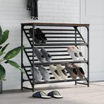 vidaXL Schoenenrek 90x30x85 cm bewerkt hout bruin eikenkleur, Verzenden, Nieuw