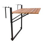 Balkontafel Bono Uitklapbaar Acaciahout 57 x 43 x 60 cm, Verzenden, Nieuw, Hout