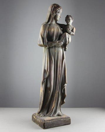 G. Marton - Beeld, 59 cm - Madonna and Child - 59 cm - Gips