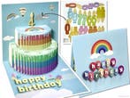 Verjaardagskaart vrolijke regenboog taart alle leeftijden..., Diversen, Verzenden, Nieuw