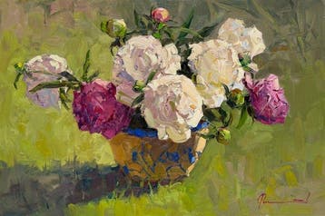 Sergei Flitov (1964) - Pivoines sous le Soleil