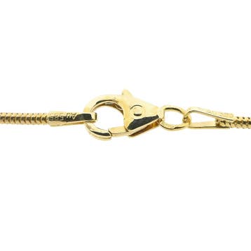 Gouden slangenschakel ketting, Ophalen of Verzenden, Gebruikt, Goud, Goud