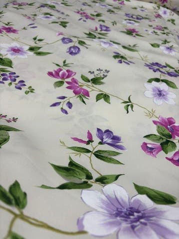 Bloemen in de liefde Katoen satijn, luxueus en zacht ontwerp