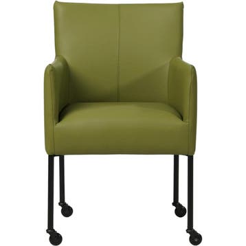 Leren eetkamerstoel Desire - Toledo Apple Green (groen) -, Overige kleuren, Bohemian, Industrieel, Modern, Scandinavisch, Nieuw