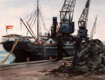 Miguel Martínez Verchili (1898 - 1989) - Vista portuaria -