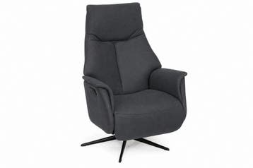Relaxfauteuil Woerden - relaxfauteuils - Antraciet, Nieuw, Stof