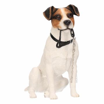Honden beeldje Jack Russel hond met riem 15 cm - Beeldjes, Verzenden, Nieuw