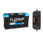 Platinum Agm 100ah accu + Acculader 10ah set, Verzenden, Nieuw