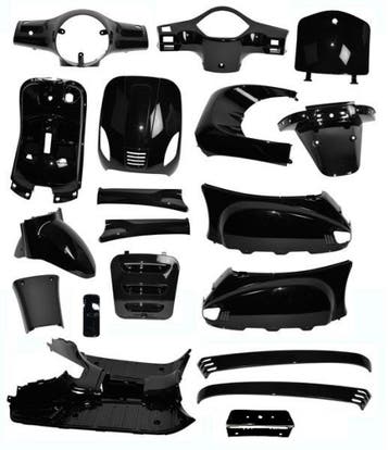 Kappenset Zwart RSO Sense/ VX50 /Vespelini / Vespa-look, Verzenden, Nieuw