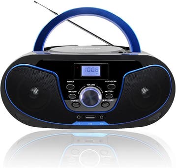 Radio CD Speler Met Bluetooth | Blauw | Laatste Stuk!, Audio, Tv en Foto, Cd-spelers, Ophalen of Verzenden, Zo goed als nieuw