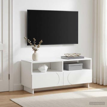 vidaXL TV-standaard 90 x 34,5 x 40 cm Wit Bewerkt hout, Verzenden, Nieuw, 50 tot 100 cm, Minder dan 100 cm
