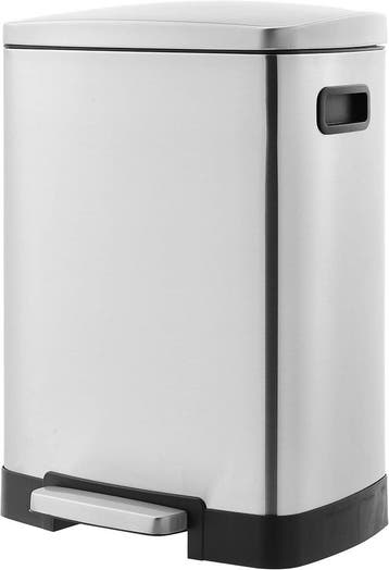 Afvalemmer 40L - Soft-close RVS | Tweedekansje | OP=OP, Gebruikt, Met pedaal, 40 liter of meer, Ophalen of Verzenden