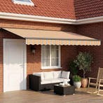 vidaXL Handmatig uitschuifbare luifel Oranje, Grijs, Blauw,, Verzenden, Nieuw