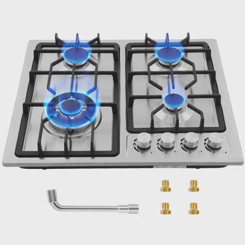4-pits Gas Kookplaat 25300 BTU Inbouw/Tafelmodel LPG/Aardgas, Verzenden, Nieuw