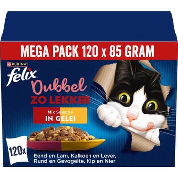 Felix Kattenvoer Dubbel Zo Lekker Pouch Gelei Countr Side..., Verzenden, Kat