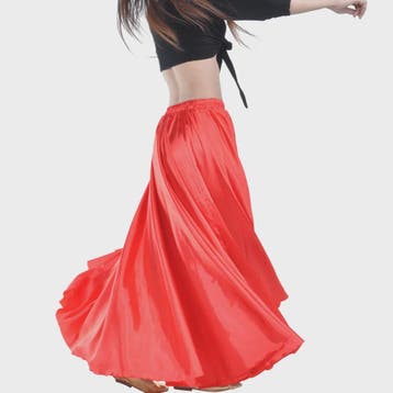 Glanzende Satijnen Lange Dansrok - Swing & Buikdans - 14 Kle, Verzenden, Nieuw