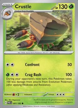 Crustle 007/182 Reverse holo Paradox Rift, Ophalen of Verzenden, Nieuw, Losse kaart, Foil