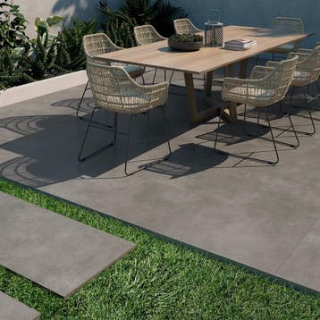 Tuintegel/Terrasstegel Mirage Etna Gris Grijs Effen 60x60x2, 60 cm of meer, Nieuw, Ophalen of Verzenden, 10 m² of meer