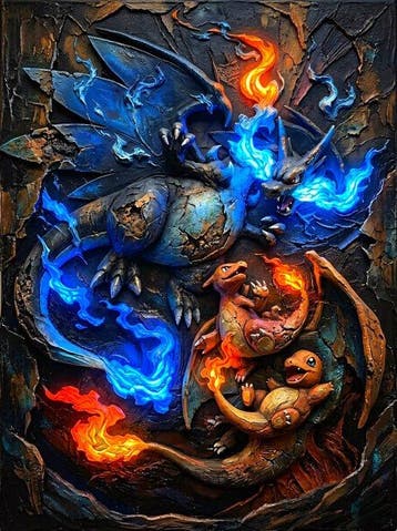 Makayhos - [Canvas L] Charizard Evo – Blaze Sovereign, Nieuw