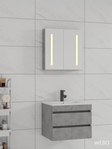 SALE ! Badkamermeubel Paris Badmeubel Set met spiegelkast, Verzenden, Nieuw