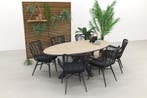 Garden Impressions Jasmine - Black/Edison 220x115 cm. -, Verzenden, Nieuw, Wicker, Tuinset