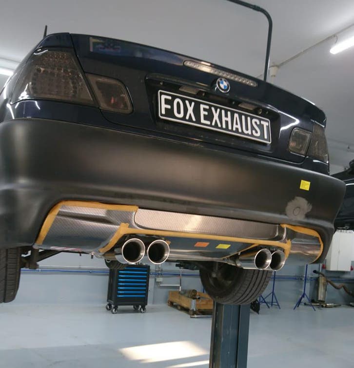 FOX BMW E46 320/ 323/ 325/ 328/ 330 M3 look V2 einddemper ui, Auto-onderdelen, Uitlaatsystemen, Nieuw, Verzenden