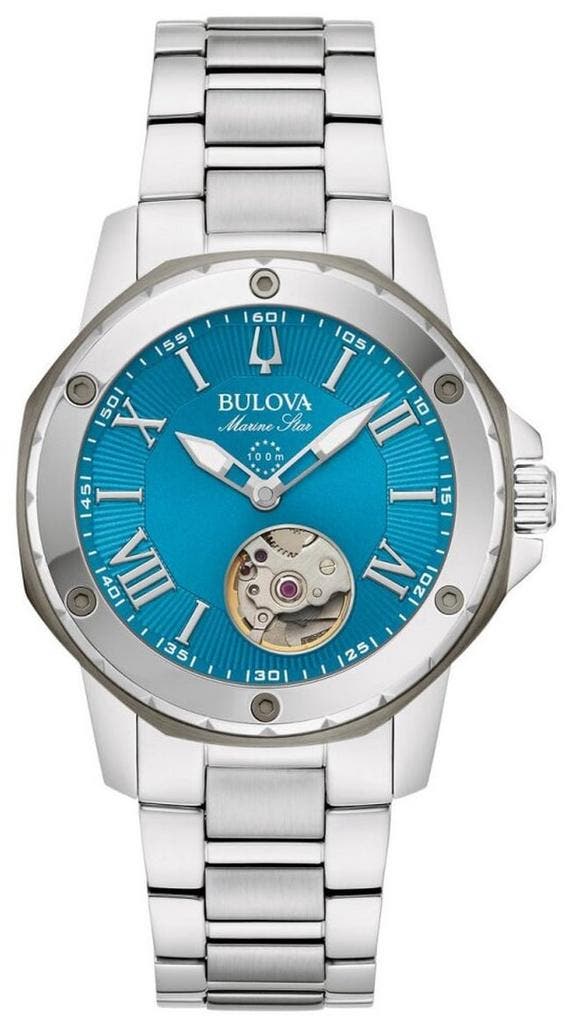 Bulova 98L317 Marine Star automatisch dameshorloge 34 mm, Sieraden, Tassen en Uiterlijk, Horloges | Dames, Polshorloge, Nieuw