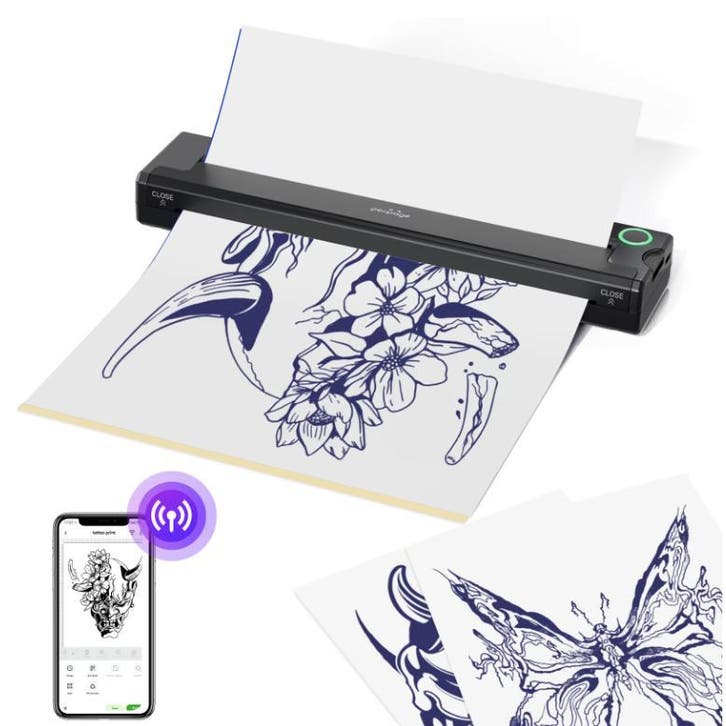 Thermische Tattoo Printer – Draadloze Stencil Transfer, Computers en Software, Printers, Nieuw, Verzenden