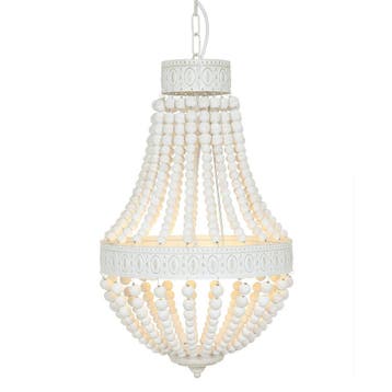 2dekans | Hanglamp Ella 10191W - Trendy Witte Kralenlamp van, Ophalen of Verzenden, Zo goed als nieuw
